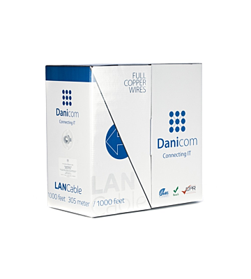 DANICOM CAT5E FTP 305m kabel op rol stug -  LSZH (Dca)