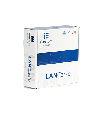 CAT6 S/FTP 100m kabel op rol soepel grijs CCA