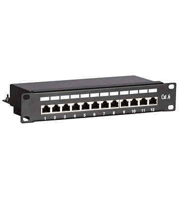 10 inch CAT6 FTP patchpaneel - 12 poorts