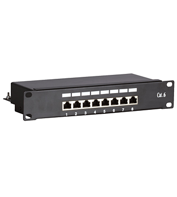 10 inch CAT6 FTP patchpaneel - 8 poorts