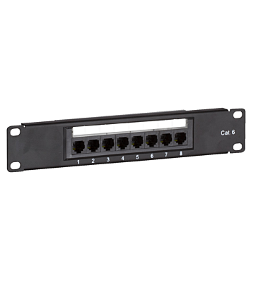 10 inch CAT6 UTP patchpaneel - 8 poorts