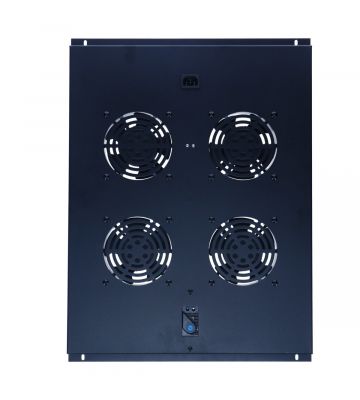 Fan-pakket met 4 ventilatoren en thermostaat geschikt voor 800mm diepe serverkasten