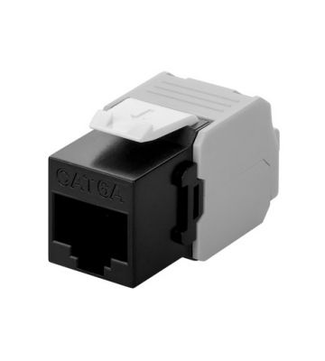 CAT6a UTP Keystone Connector - Toolless - Zwart