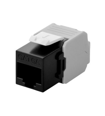 CAT6a UTP Keystone Connector - Toolless - Zwart