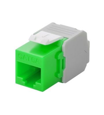 CAT6a UTP Keystone Connector - Toolless - Groen