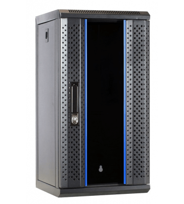 10 inch 12U serverkast met glazen deur 312x310x618mm (BxDxH)