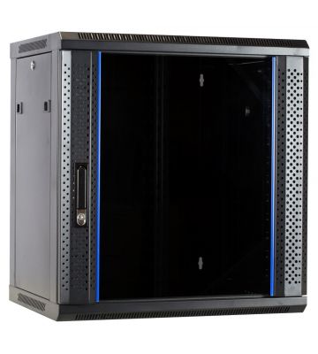 12U ongemonteerde wandkast met glazen deur 600x450x635mm