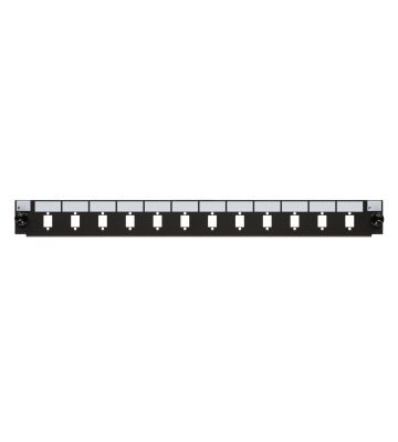 19"patchpaneel front LC/SC 12 poorts zwart duplex/simplex