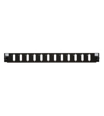 19"patchpaneel front LC/SC 12 poorts zwart quad/duplex