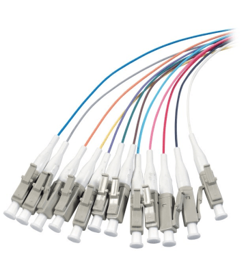 OS2 glasvezel pigtail gekleurde set LC - 12 stuks