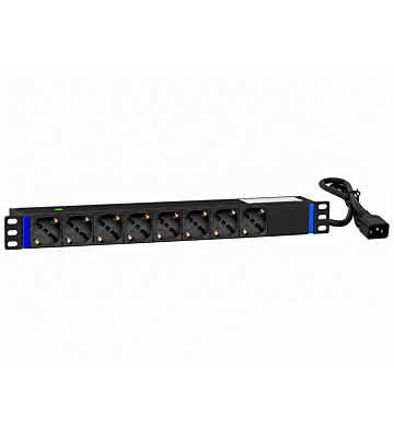 19 inch 8 voudige stekkerdoos met C14 stekker - Italie