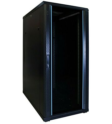 27U serverkast met glazen deur 600x1000x1400mm (BxDxH)