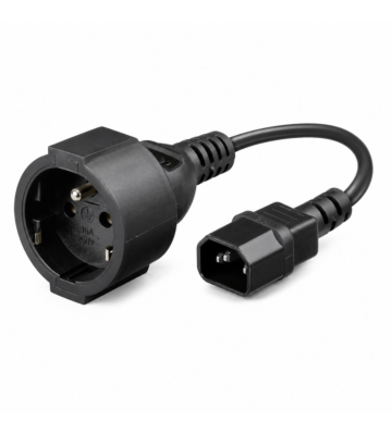Stroomkabel AC plug naar C14 Type E 0,15m verloop - Penaarde