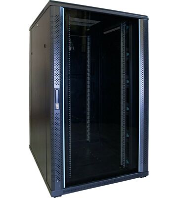 27U serverkast met glazen deur 800x1000x1400mm (BxDxH)