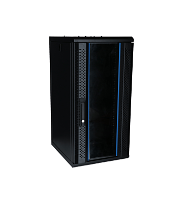 10 inch 15U serverkast met glazen deur 370x450x752mm (BxDxH)