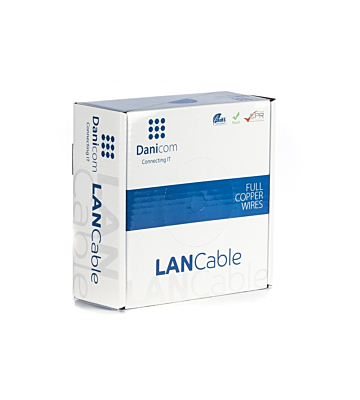 DANICOM CAT5E FTP 100m kabel op rol stug -  LSZH (Eca)