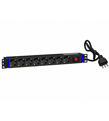 19 inch 8 voudige stekkerdoos - Master Overload - Italie