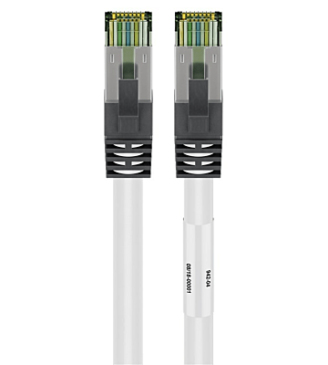 Cat8 S/FTP (PIMF) patchkabel 5m wit
