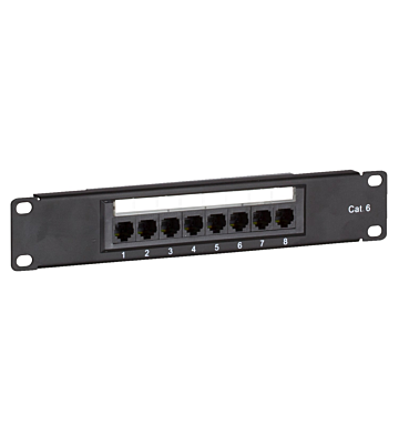 10 inch CAT6 UTP patchpaneel - 8 poorts
