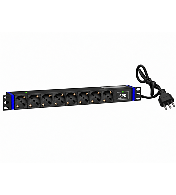 19 inch 8 voudige stekkerdoos - Surge Protection Device - Italië