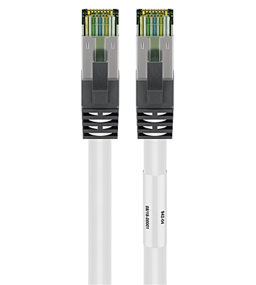 Cat8 S/FTP (PIMF) patchkabel 0,25m wit