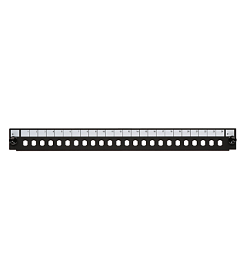 Front ST 24 poorts zwart simplex voor universele glasvezel lade