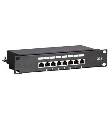 10 inch CAT6 FTP patchpaneel - 8 poorts
