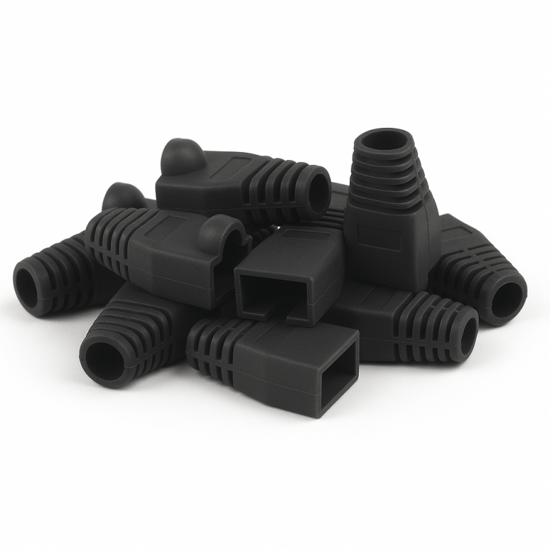 DANICOM RJ45 Kabeltule Zwart - 10 stuks