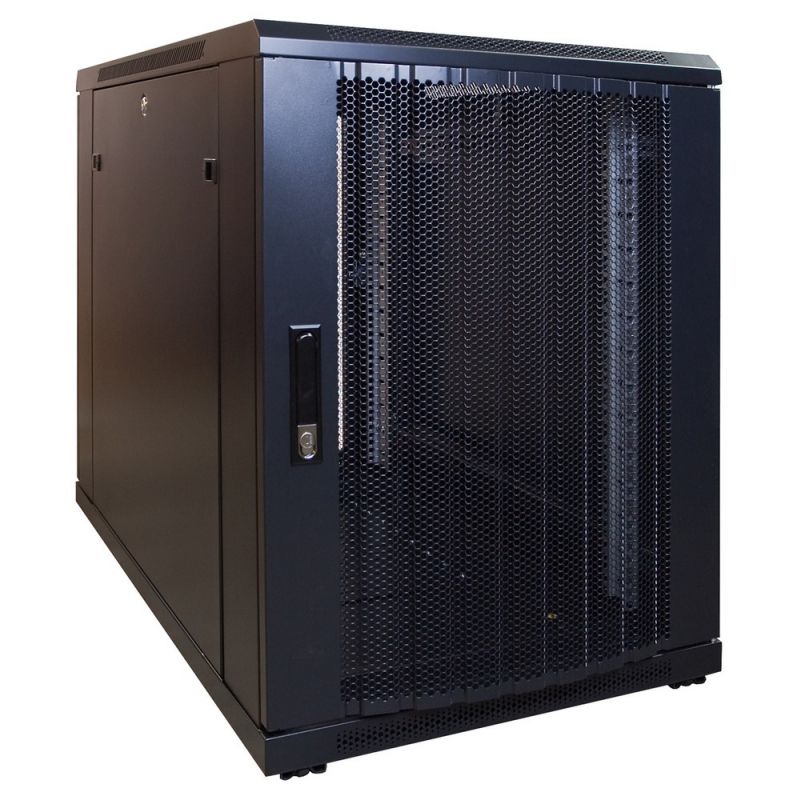 15U mini serverkast met geperforeerde deur 600x1000x860mm (BxDxH)