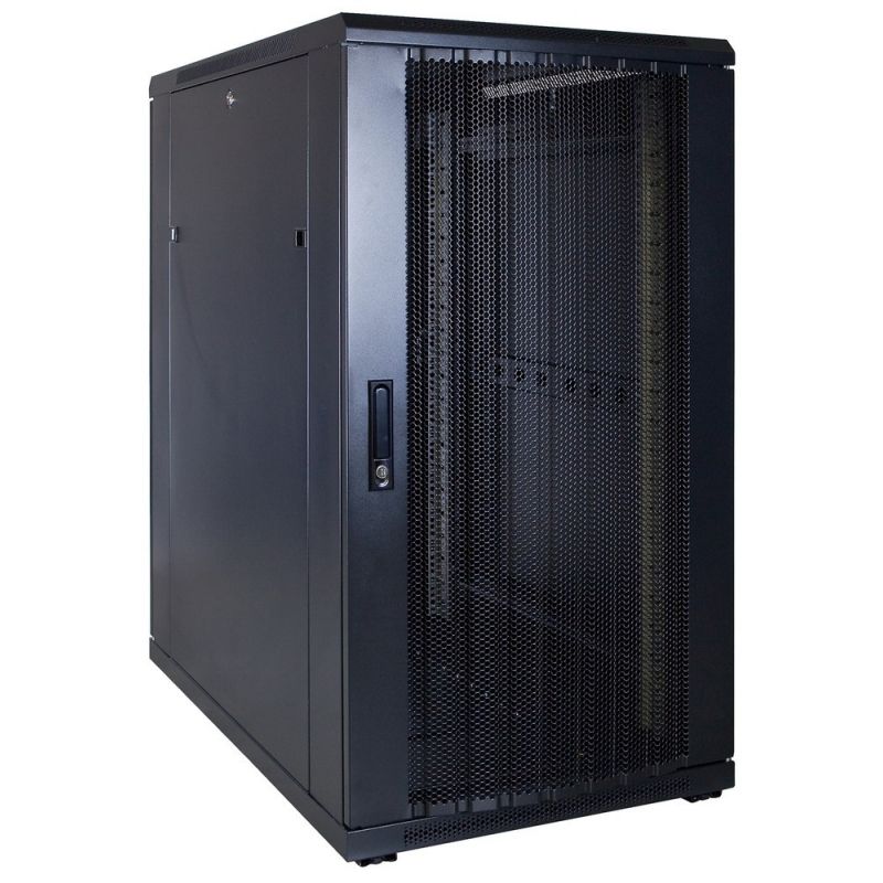 22U serverkast met geperforeerde deur 600x1000x1200mm (BxDxH)