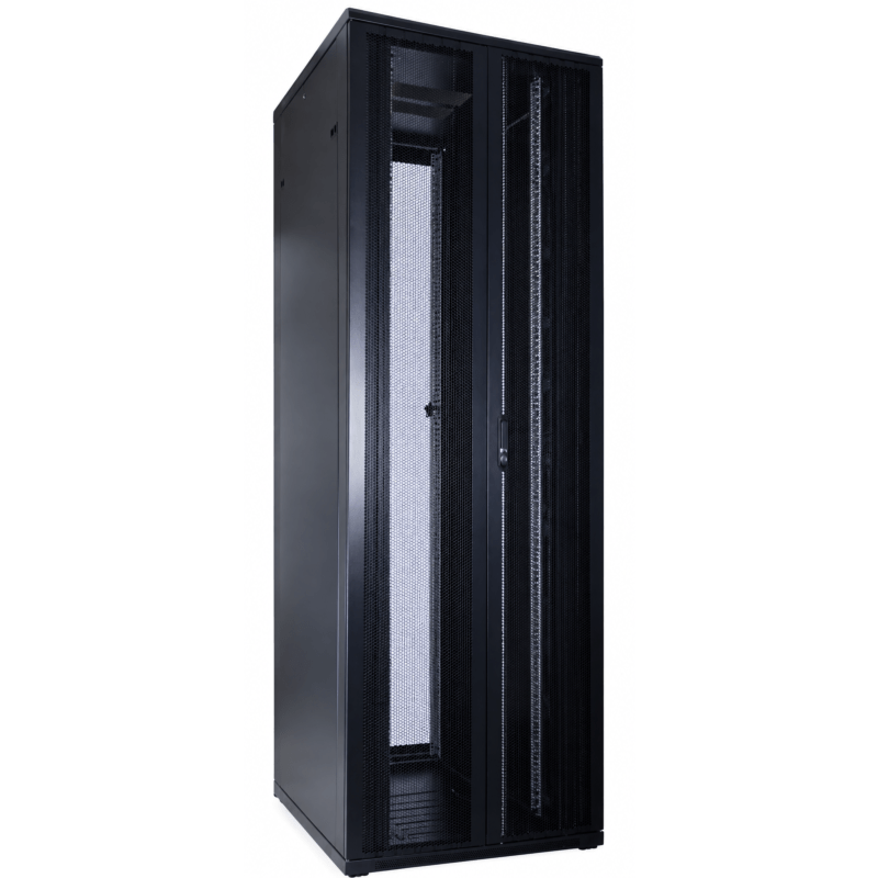 47U serverkast met dubbele geperforeerde voor- en achterdeur 600x800x2200mm (BxDxH)