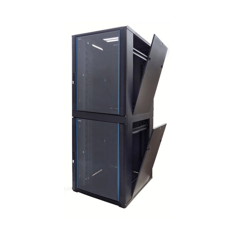48U compartiment serverkast met glazen deur - 2x20U - 800x800x2200mm (BxDxH)