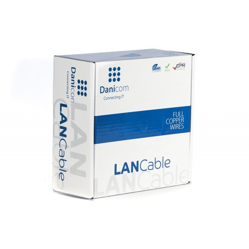 DANICOM CAT6 FTP 100m kabel op rol stug -  LSZH (Dca)