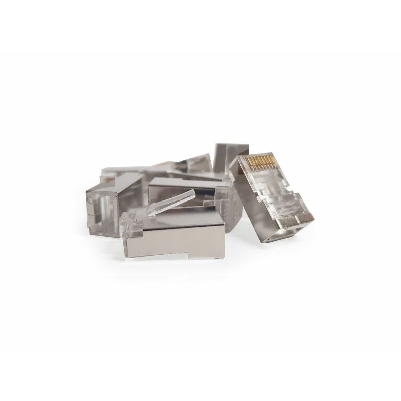 CAT6A Connector RJ45 + Hulpstukje - Shielded - voor soepele kern - 10 stuks