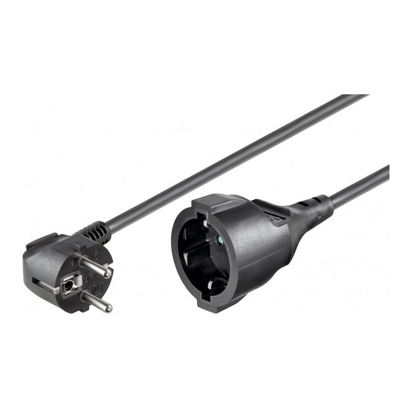Schuko verlengsnoer 10m zwart