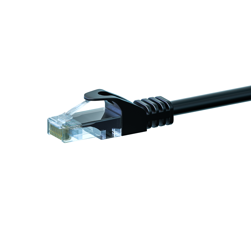 UTP CAT5e patchkabel 10m zwart - 100% koper