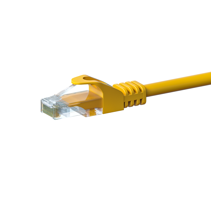 UTP CAT5e patchkabel 0,25m geel - 100% koper