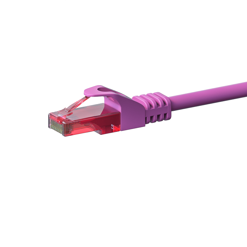 UTP CAT6 patchkabel 0,50m roze - 100% koper