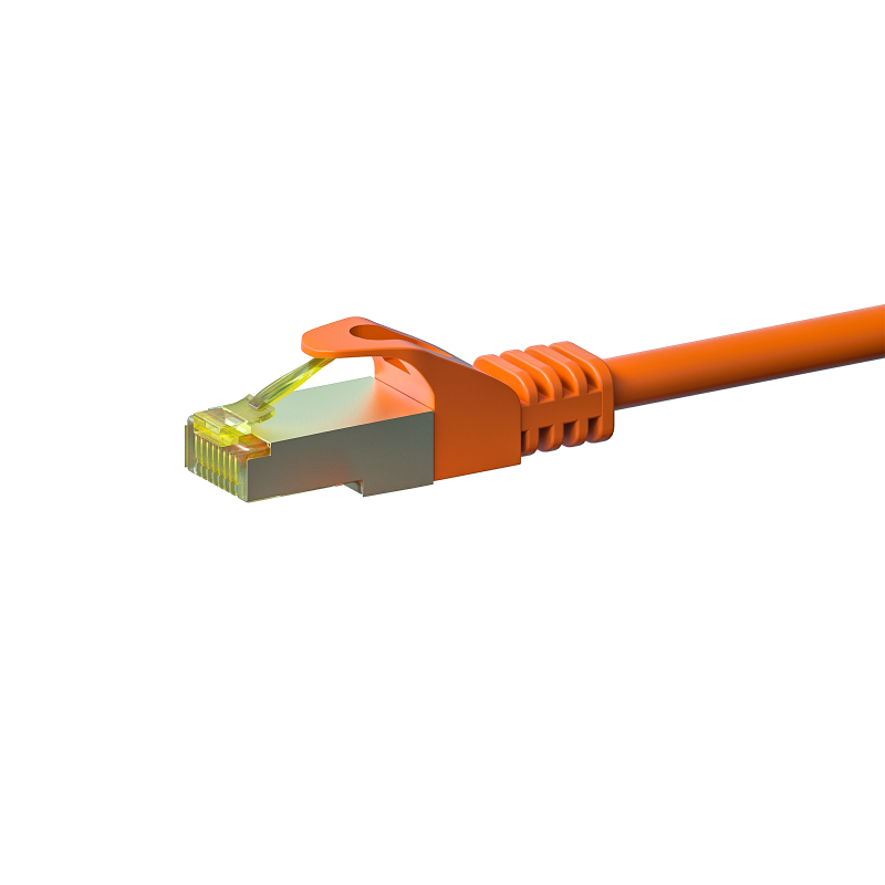 Cat7 S/FTP (PIMF) patchkabel 0,25m oranje