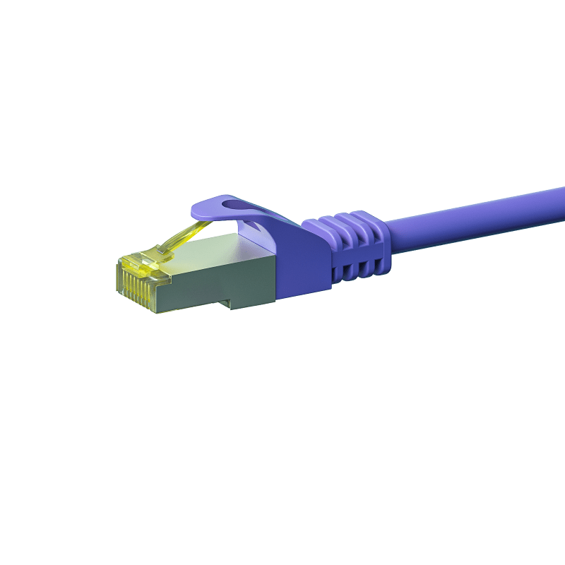 Cat7 S/FTP (PIMF) patchkabel 0,25m paars