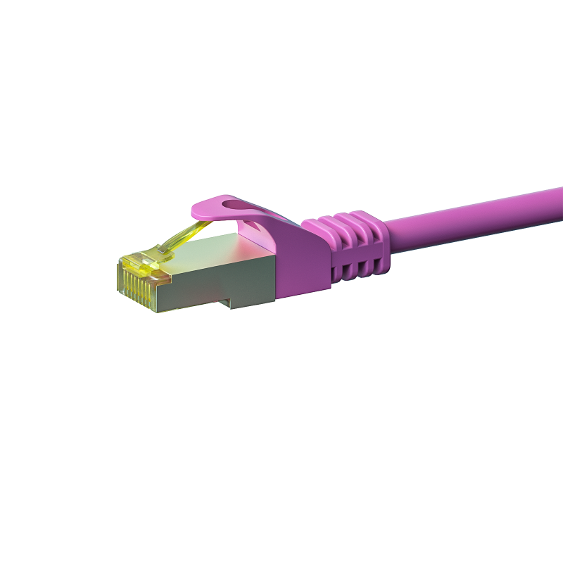 Cat7 S/FTP (PIMF) patchkabel 0,25m roze