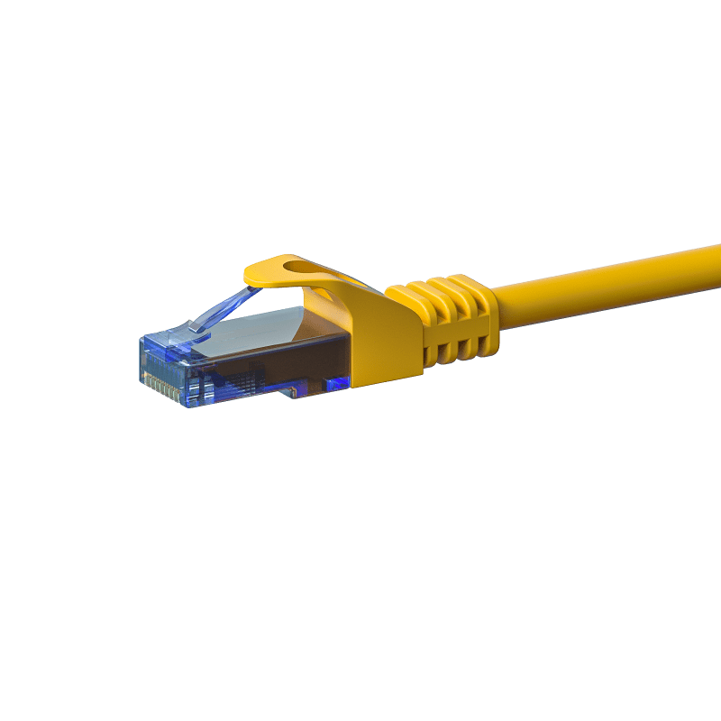 UTP CAT6a patchkabel 0,50m geel - 100% koper