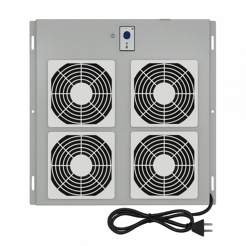 Fan-pakket met 4 ventilatoren en thermostaat geschikt voor Outdoor serverkasten