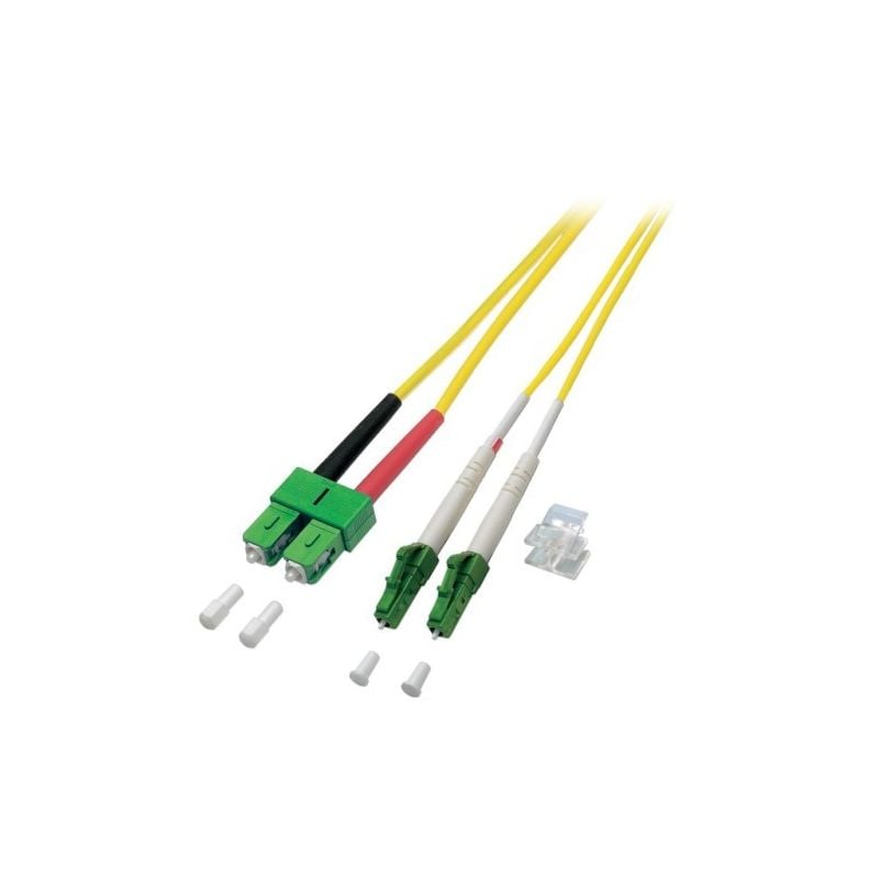 OS2 duplex glasvezel kabel LC/APC-SC/APC 1m