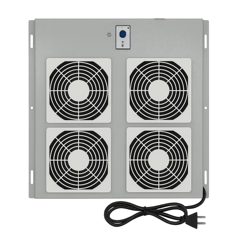 Fan-pakket met 4 ventilatoren en thermostaat geschikt voor Outdoor serverkasten