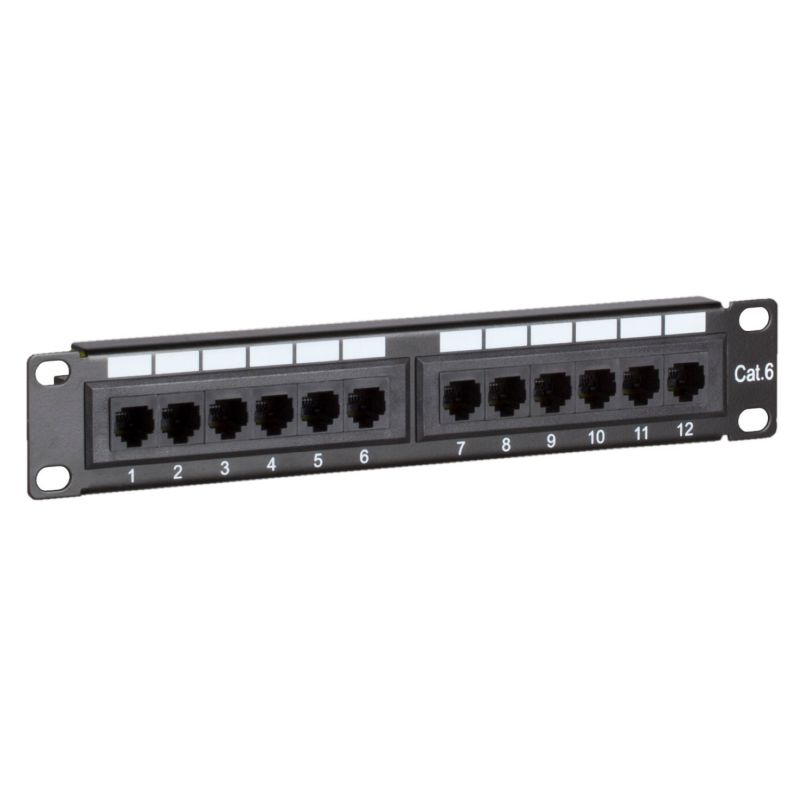 10 Inch CAT6 UTP patchpaneel - 12 poorts