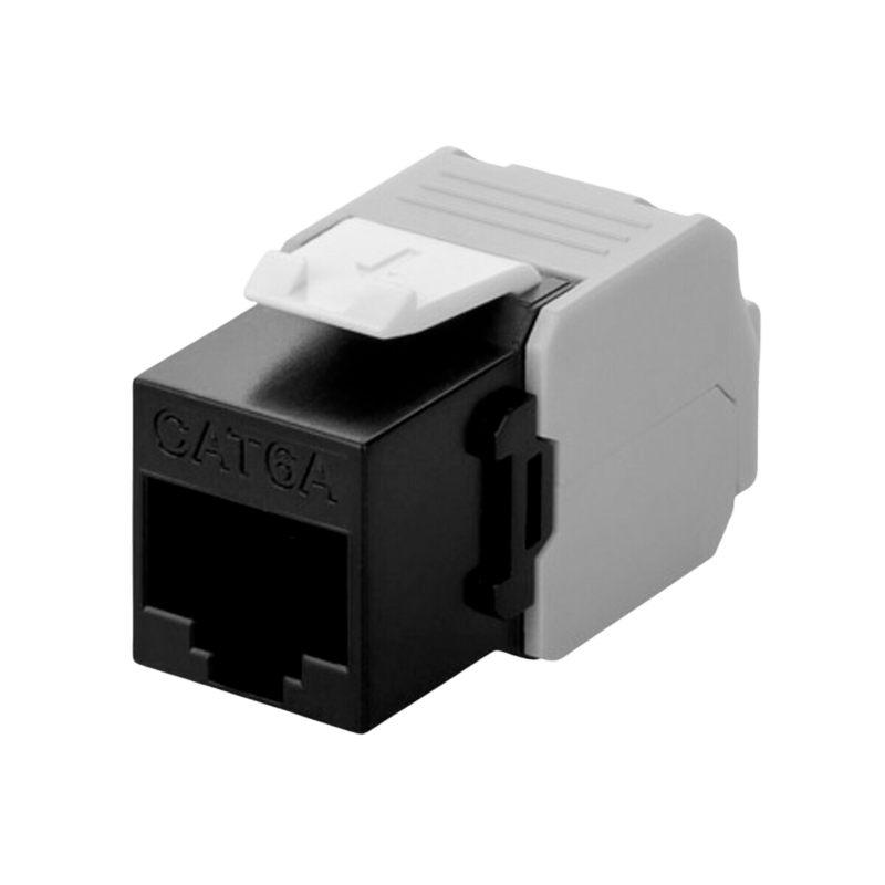 CAT6a UTP Keystone Connector - Toolless - Zwart