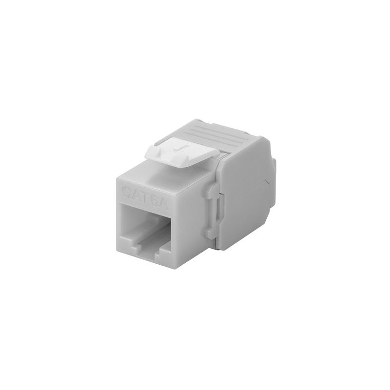 CAT6a UTP Keystone Connector - Toolless - Grijs