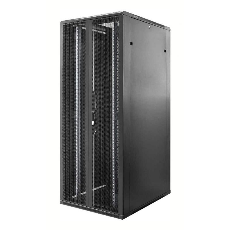 47U serverkast met dubbele geperforeerde voor- en achterdeur 800x800x2200mm (BxDxH)