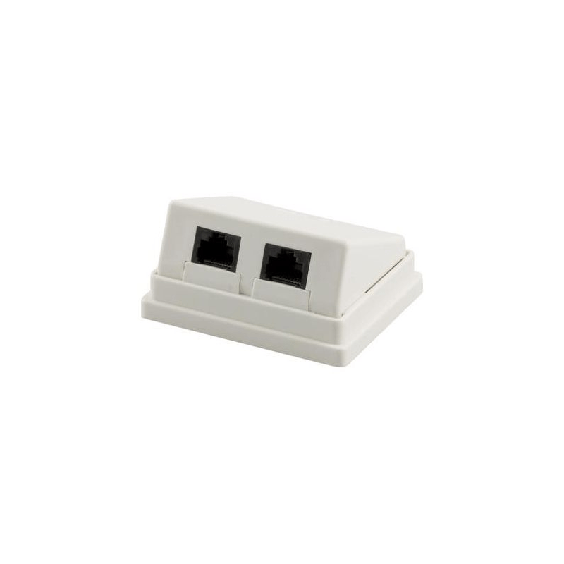 CAT5e UTP opbouwdoos, wit